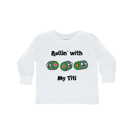 Inktastic Rollin with my Titi Gift Toddler Boy or Toddler Girl Long Sleeve T-Shirt
Inktastic Rollin with my Titi Gift Toddler Boy or Toddler Girl Long Sleeve T-Shirt