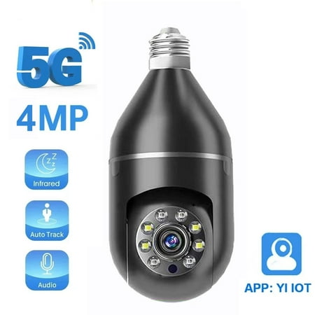 IOT 5G 2.4G Dual Band 4MP Full Color Night Vision E27 Bulb Wifi Camera Two Way Audio Auto Tracking Smart Home Security Camera WJ
IOT 5G 2.4G Dual Band 4MP Full Color Night Vision E27 Bulb Wifi Camera Two Way Audio Auto Tracking Smart Home Security Camera WJ