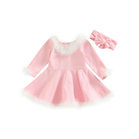 Ma&Baby Little Baby Girls Autumn Casual A-line Dress Pink Long Sleeve Feather Patchwork Dress with Headband
Ma&Baby Little Baby Girls Autumn Casual A-line Dress Pink Long Sleeve Feather Patchwork Dress with Headband