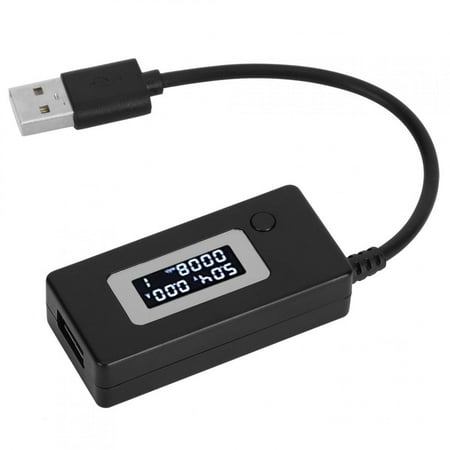 Black Charging Capacity Tester Power Down Saving Backlight Display USB Voltage Current Meter Current For Discharge Capacity Battery Voltage Tablets Black
Black Charging Capacity Tester Power Down Saving Backlight Display USB Voltage Current Meter Current For Discharge Capacity Battery Voltage Tablets Black