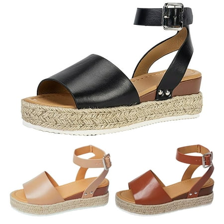 PEASKJP Women Slides 2023 Women Summer Slip On Casual Open Toe Wedges Breathable Sandals Women Sandals Wide Width Shoes Brown 9
PEASKJP Women Slides 2023 Women Summer Slip On Casual Open Toe Wedges Breathable Sandals Women Sandals Wide Width Shoes Brown 9