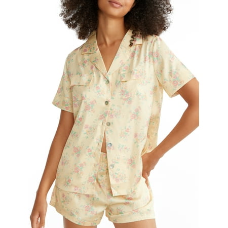 Kilo Brava Womens Satin Short Pajama Set Style-14036