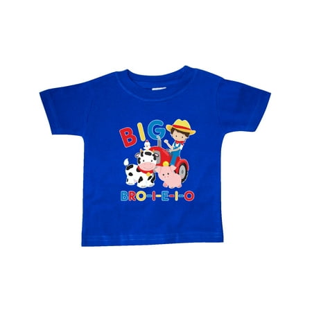 Inktastic Farmer Tractor EIEIO Big Bro Gift Baby Boy T-Shirt