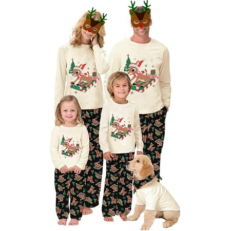 DanceeMangoos Christmas Pajamas for Family Pjs Matching Sets