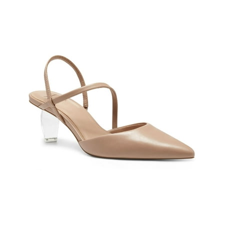 INC Womens Faux Leather Dressy Slingback Heels