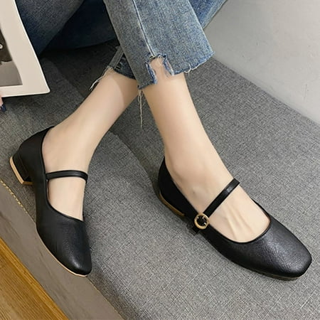 uikmnh Women Shoes Women Casual Shoes Autumn And Winter Comfortable Fashion Simple Solid Color Head Low Heel Shallow Mouth Buckle Belt Black 8
uikmnh Women Shoes Women Casual Shoes Autumn And Winter Comfortable Fashion Simple Solid Color Head Low Heel Shallow Mouth Buckle Belt Black 8