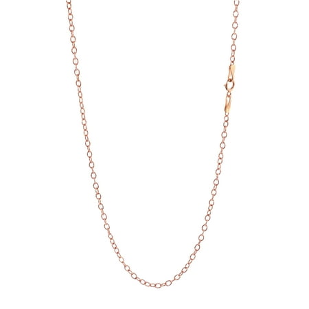 Ladies 14K Rose Gold Solid Diamond Cut Rolo Chain Necklace 2.5mm 16"