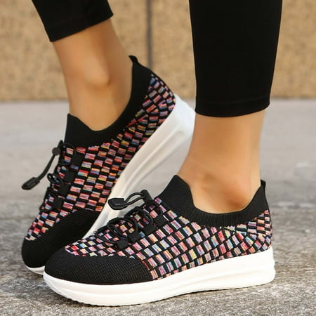 DAETIROS Womens Shoes Wide Width Comfort Sneakers Flyweaving Casual Breathable Fashion Sports Flying Knit Shoes Womens Shoes Black Size 6
DAETIROS Womens Shoes Wide Width Comfort Sneakers Flyweaving Casual Breathable Fashion Sports Flying Knit Shoes Womens Shoes Black Size 6