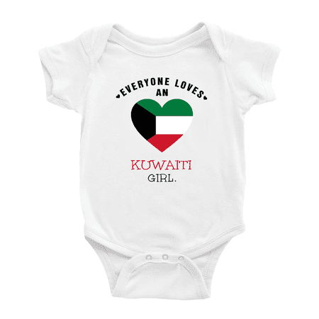 Everyone Loves an Kuwaiti Girl Cute Baby Romper Bodysuit For Boy Girl (White 3-6 Months)
Everyone Loves an Kuwaiti Girl Cute Baby Romper Bodysuit For Boy Girl (White 3-6 Months)