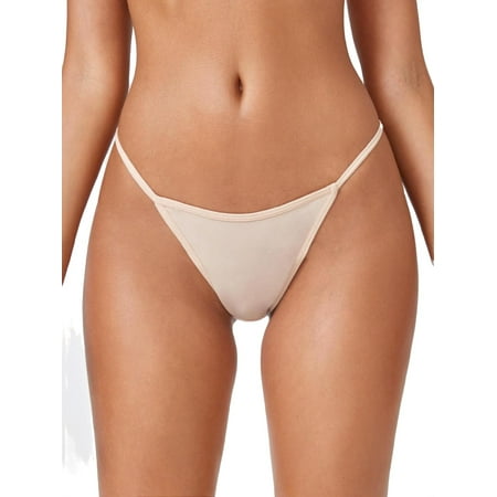 Women Plain A Piece Apricot Sexy Panties S