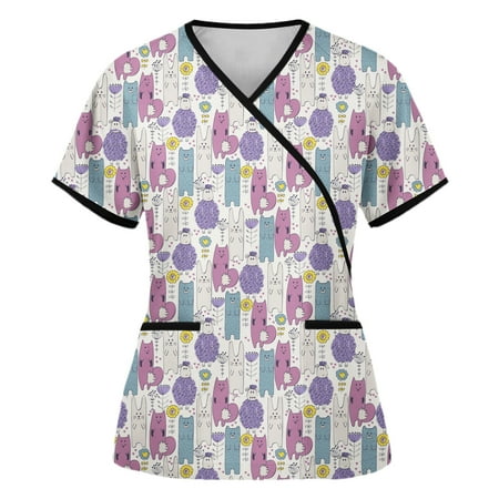 Cute Scrub Tops for Women Funny Rabbit Bunny Shirt Short Sleeve V-Neck Comfortable Tops Plus Size Round Neck T Shirts Comfy Loose Comfy Tees for Leggings
Cute Scrub Tops for Women Funny Rabbit Bunny Shirt Short Sleeve V-Neck Comfortable Tops Plus Size Round Neck T Shirts Comfy Loose Comfy Tees for Leggings