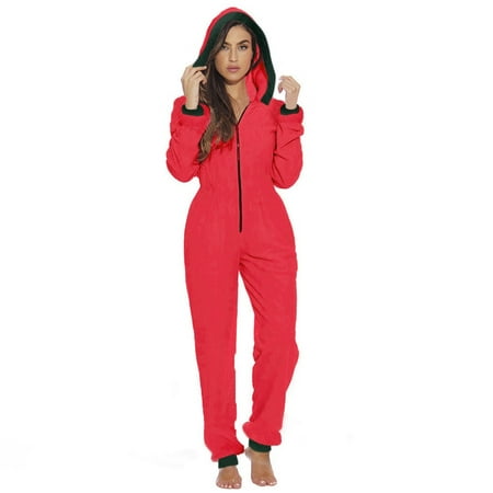 Women Christmas Onesies Hooded Pajamas Coral Fleece Plush Zipper Jumpsuit Santa Winter Thermal Sleepwear Loungewear
Women Christmas Onesies Hooded Pajamas Coral Fleece Plush Zipper Jumpsuit Santa Winter Thermal Sleepwear Loungewear