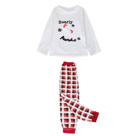 Holiday Graphic Christmas Parent-Child Wear Stylish Lattice Bear Print Family Pajamas Home Service Parent-Child Suit Mom White L Y2Y
Holiday Graphic Christmas Parent-Child Wear Stylish Lattice Bear Print Family Pajamas Home Service Parent-Child Suit Mom White L Y2Y