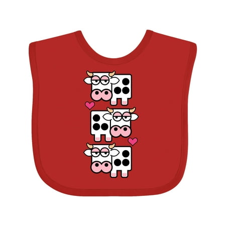 Inktastic Cow Baby Clothes Farm Animals Gift Baby Boy or Baby Girl Bib