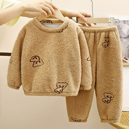 ZOYOEN Toddler Girls Fall Winter Flannel Pajama Sets- Long Sleeve Thick Sleepwear Warm Tops and Pants Brown Size 6 T
ZOYOEN Toddler Girls Fall Winter Flannel Pajama Sets- Long Sleeve Thick Sleepwear Warm Tops and Pants Brown Size 6 T