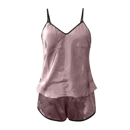 Knosfe Women Pjs 2 Pack Sleepwear Solid Color Pajamas Set Cami Shorts Set Nightgown Sexy
Knosfe Women Pjs 2 Pack Sleepwear Solid Color Pajamas Set Cami Shorts Set Nightgown Sexy