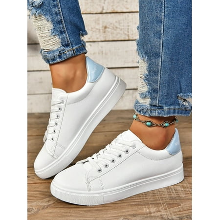 Spring/Summer Low-Top White Shoes Casual Sports Shoes Breathable And Lightweight Flat Sole Sneakers With Lace Pliable And Pure White For Students
Spring/Summer Low-Top White Shoes Casual Sports Shoes Breathable And Lightweight Flat Sole Sneakers With Lace Pliable And Pure White For Students