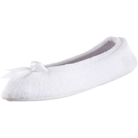 Isotoner Women s Classic Terry Ballerina Slipper WHS-S