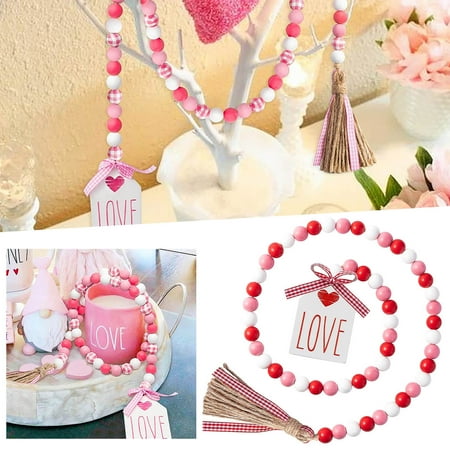 Wozhidaoke valentines day decor Valentine s Day Wooden Beads String Tassel Pendant Decoration Valentine s Day Wood Products Rope Decoration Holiday Decorations
Wozhidaoke valentines day decor Valentine s Day Wooden Beads String Tassel Pendant Decoration Valentine s Day Wood Products Rope Decoration Holiday Decorations