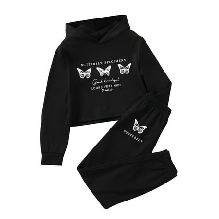 XJDJHC Toddler Baby Girls Clothes Girls Hooded Solid Color Butterfly Print Casual Long Sleeved Trousers Hoodie Set Fashion Streetwear 5-6 Years
XJDJHC Toddler Baby Girls Clothes Girls Hooded Solid Color Butterfly Print Casual Long Sleeved Trousers Hoodie Set Fashion Streetwear 5-6 Years