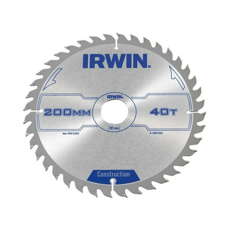 IRWIN - Construction Circular Saw Blade 200 x 30mm x 40T ATB