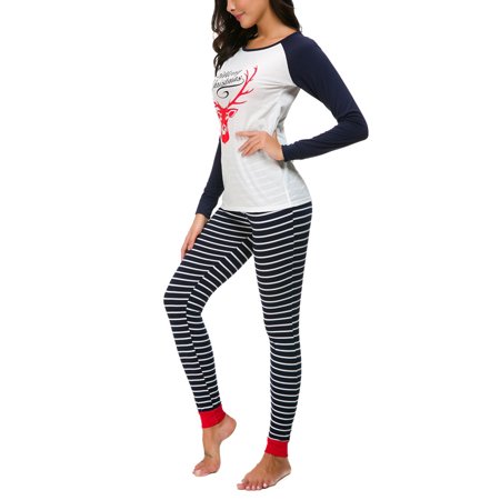 Plus Size Womens Christmas Print Long Sleeve Striped Top+Pants Pajamas Set Sleepwear Nightwear Lounge Wear
Plus Size Womens Christmas Print Long Sleeve Striped Top+Pants Pajamas Set Sleepwear Nightwear Lounge Wear