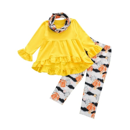 Sunisery Halloween Kids Baby Girls Clothes Set Long Sleeve Tunic Tops Pumpkin Pants Autumn Spring Outfits Yellow 1-2 Years
Sunisery Halloween Kids Baby Girls Clothes Set Long Sleeve Tunic Tops Pumpkin Pants Autumn Spring Outfits Yellow 1-2 Years