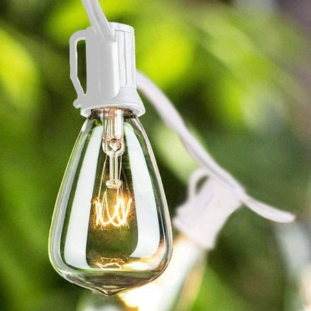 25FT ST35 Outdoor Patio Edison String Lights with 27Clear Bulbs -5 Watt/120 Voltage/E12 Base -White Wire
25FT ST35 Outdoor Patio Edison String Lights with 27Clear Bulbs -5 Watt/120 Voltage/E12 Base -White Wire