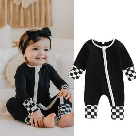 Baby Boys Autumn Jumpsuits Long Sleeve Zipper Checkerboard Plaid Patchwork Romper Outwear
Baby Boys Autumn Jumpsuits Long Sleeve Zipper Checkerboard Plaid Patchwork Romper Outwear