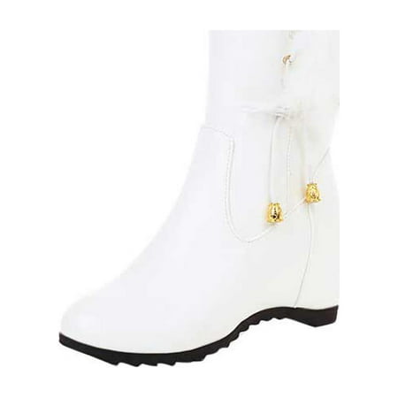Women S Snow Boots Fashion Solid Leather Plush Side Zipper Inside High Wedge Heel Short Cotton Boots
Women S Snow Boots Fashion Solid Leather Plush Side Zipper Inside High Wedge Heel Short Cotton Boots