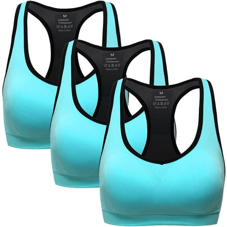 3 Pack Women Racerback Sports Bras High Impact Workout Yoga Gym Activewear Fitness Bra-BLUE
3 Pack Women Racerback Sports Bras High Impact Workout Yoga Gym Activewear Fitness Bra-BLUE
