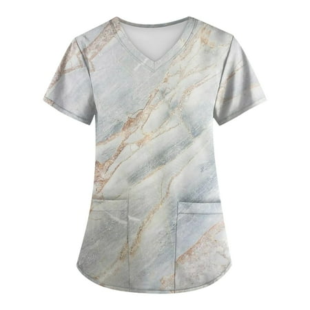 EHTMSAK Women s Working Uniform Nursing Uniform Scrubs Top Floral with Pocket Womens Top with Pockets Floral Patchwork Printed Short Sleeve V-Neck Blouse White 5X
EHTMSAK Women s Working Uniform Nursing Uniform Scrubs Top Floral with Pocket Womens Top with Pockets Floral Patchwork Printed Short Sleeve V-Neck Blouse White 5X