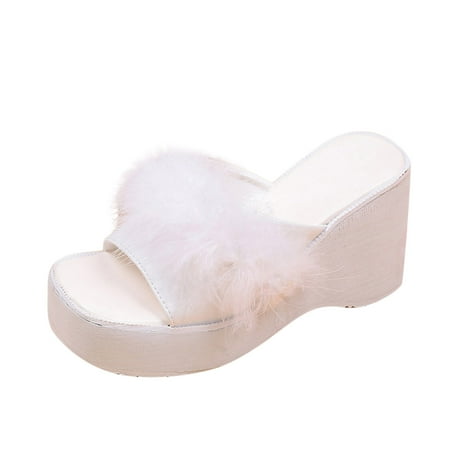 ZHAGHMIN Christma Slippers Fashion Spring And Summer Women Sandals High Heels Wedge Heel Thick Soled Platform Fluffy Solid Color Open Toe Comfortable Style Sandals For Women Flat Size 11 High Heel S
ZHAGHMIN Christma Slippers Fashion Spring And Summer Women Sandals High Heels Wedge Heel Thick Soled Platform Fluffy Solid Color Open Toe Comfortable Style Sandals For Women Flat Size 11 High Heel S