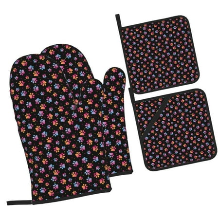 Balery Animal Paw 1 Pattern Oven Mitts and Pot Holders 4 pcs Set Kitchen Oven Glove High Heat Resistant 500℉ Oven Mitts with Non-Slip Silicone Surface
Balery Animal Paw 1 Pattern Oven Mitts and Pot Holders 4 pcs Set Kitchen Oven Glove High Heat Resistant 500℉ Oven Mitts with Non-Slip Silicone Surface