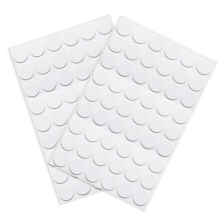 Uxcell 21mm Dia White Self-adhesive Screw Hole Stickers Covers 2 Sheet