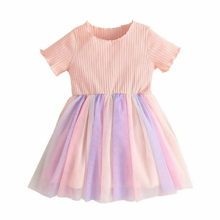 Summer Children S A Line Dress Fashion Girls Dresses Striped Rainbow Mesh Princess Dress 1 To 6 Years Old Baby Girl Clothes
Summer Children S A Line Dress Fashion Girls Dresses Striped Rainbow Mesh Princess Dress 1 To 6 Years Old Baby Girl Clothes