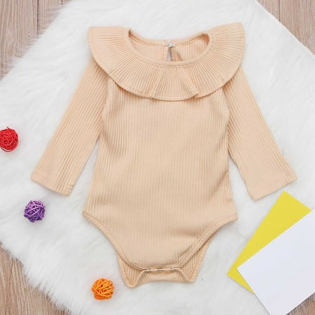QISIWOLE Newborn Baby Sweet Girl Ruffled Solid Color Long Sleeves Romper Jumpsuit Outfit Clearance !
QISIWOLE Newborn Baby Sweet Girl Ruffled Solid Color Long Sleeves Romper Jumpsuit Outfit Clearance !