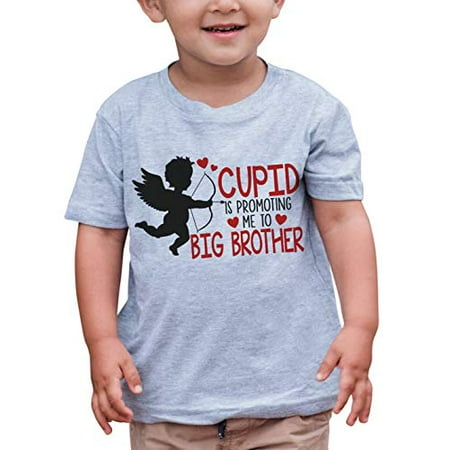 7 ate 9 Apparel Boy s Big Brother to Be Valentine s T-Shirt Grey