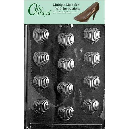 Grooved Hearts Valentine Chocolate Candy Mold with Exclusive Cybrtrayd Copyrighted Molding Instructions Pack of 3
Grooved Hearts Valentine Chocolate Candy Mold with Exclusive Cybrtrayd Copyrighted Molding Instructions Pack of 3