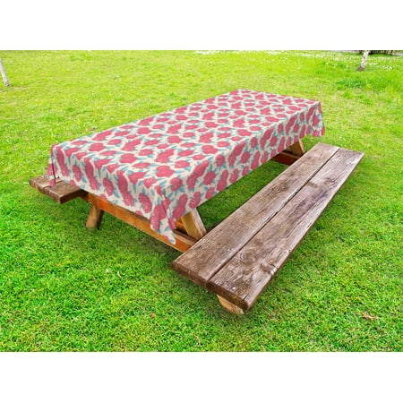 Romantic Outdoor Tablecloth Valentine s Day Style Rose Composition Love Symbol in Pastel Colors Decorative Washable Fabric Picnic Tablecloth 58 X 120 Inches Aqua Dark Coral Beige by Ambesonne
Romantic Outdoor Tablecloth Valentine s Day Style Rose Composition Love Symbol in Pastel Colors Decorative Washable Fabric Picnic Tablecloth 58 X 120 Inches Aqua Dark Coral Beige by Ambesonne