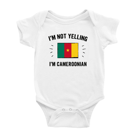 I m Not Yelling I m Cameroonian Baby Bodysuits Newborn Clothes (White 12-18 Months)
I m Not Yelling I m Cameroonian Baby Bodysuits Newborn Clothes (White 12-18 Months)