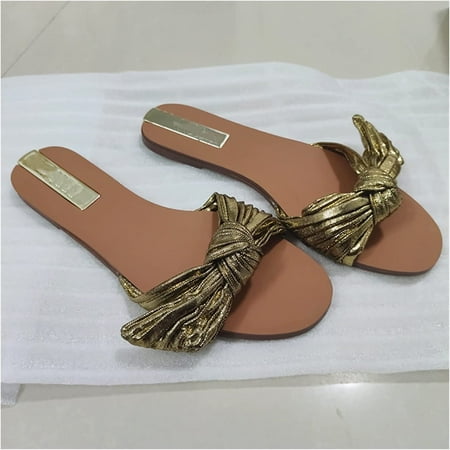 Women Flat Sandals Summer Round Toe Bow Outer Wear Sandals and Slippers Women Beach
Women Flat Sandals Summer Round Toe Bow Outer Wear Sandals and Slippers Women Beach