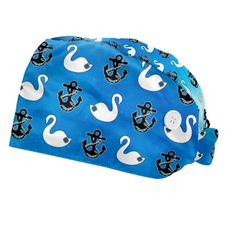 2PCS Working Cap with Buttons and Sweatband Adjustable Tie Back Hats Bouffant Caps Anchor Scrub Turban Hat
2PCS Working Cap with Buttons and Sweatband Adjustable Tie Back Hats Bouffant Caps Anchor Scrub Turban Hat