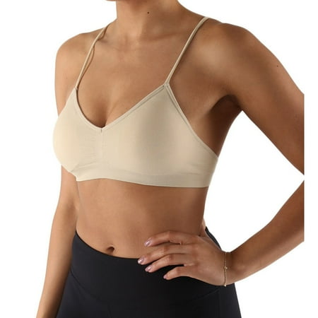 Seamless back Bralette Criss Cross Caged Bra Intimate Sports Wire Free