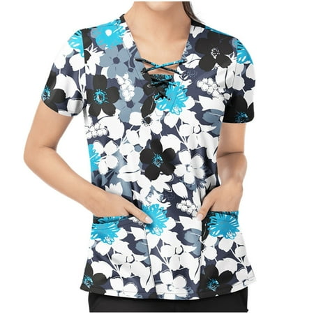 UDAXB Womens Nursing Scrub Tops Valentine s Day Love Heart Printed Working Uniform Short Sleeve V-Neck Workwear Blouse T-shirt with Pockets
UDAXB Womens Nursing Scrub Tops Valentine s Day Love Heart Printed Working Uniform Short Sleeve V-Neck Workwear Blouse T-shirt with Pockets