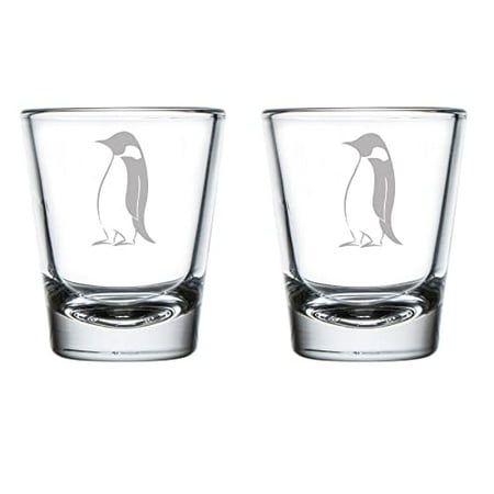 Set of 2 Shot Glasses 1.75oz Shot Glass Emperor Penguin