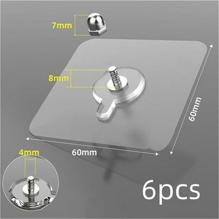6Pcs PVC Strong Adhesive Nails Screw Hook Hanger Wall Poster Seamless Wall Hook Waterproof Durable Transparent Kitchen Bathroom
6Pcs PVC Strong Adhesive Nails Screw Hook Hanger Wall Poster Seamless Wall Hook Waterproof Durable Transparent Kitchen Bathroom