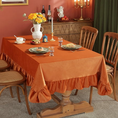 Eloshman Tablecloth Ruffled Trim Tablecloths Home Decor Washable Table Cover Rectangle Vintage Luxury Orange 43 x67
Eloshman Tablecloth Ruffled Trim Tablecloths Home Decor Washable Table Cover Rectangle Vintage Luxury Orange 43 x67