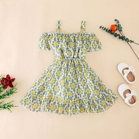 Tking Fashion Toddler Kids Baby Girls Floral Print Casual Ruffle Slip Dress Party Princess Green 120
Tking Fashion Toddler Kids Baby Girls Floral Print Casual Ruffle Slip Dress Party Princess Green 120