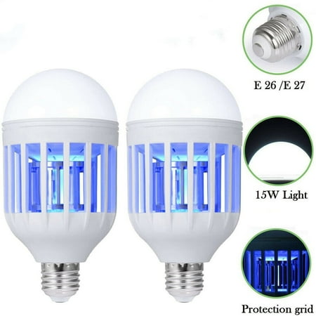 Bug Zapper Bulb Insect and Mosquito Zapper Fits Standard Light Fixture To Attract and Kill Bugs Safe & Non-Toxic Silent -2 PACK
Bug Zapper Bulb Insect and Mosquito Zapper Fits Standard Light Fixture To Attract and Kill Bugs Safe & Non-Toxic Silent -2 PACK